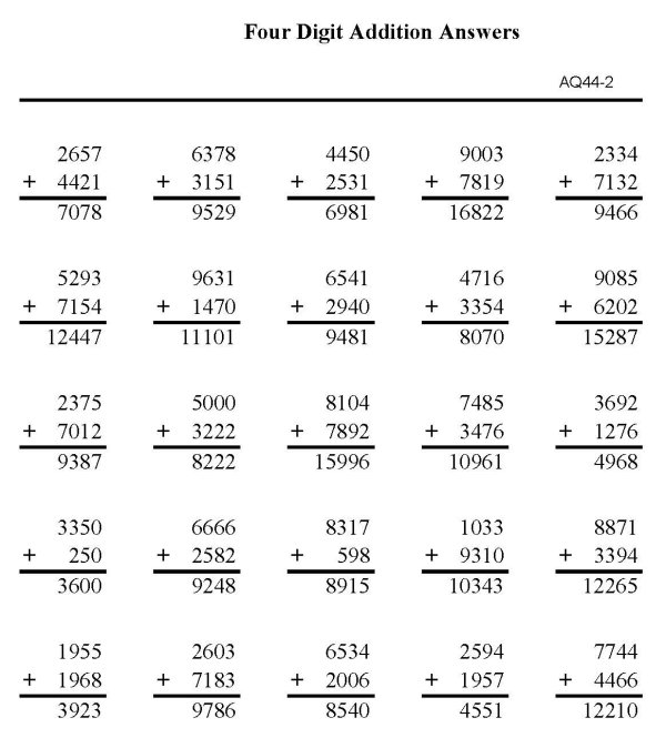 Printable addition sheet - math skills practice sheet