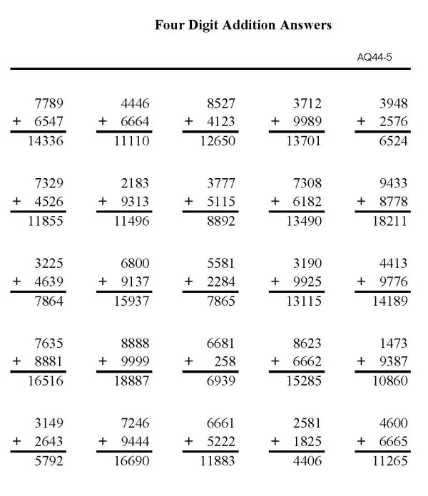 Printable addition sheet - math skills practice sheet