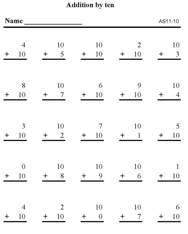 Printable addition sheet - math skills practice sheet