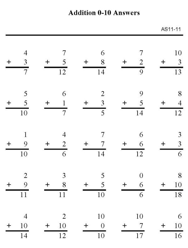 Printable addition sheet - math skills practice sheet