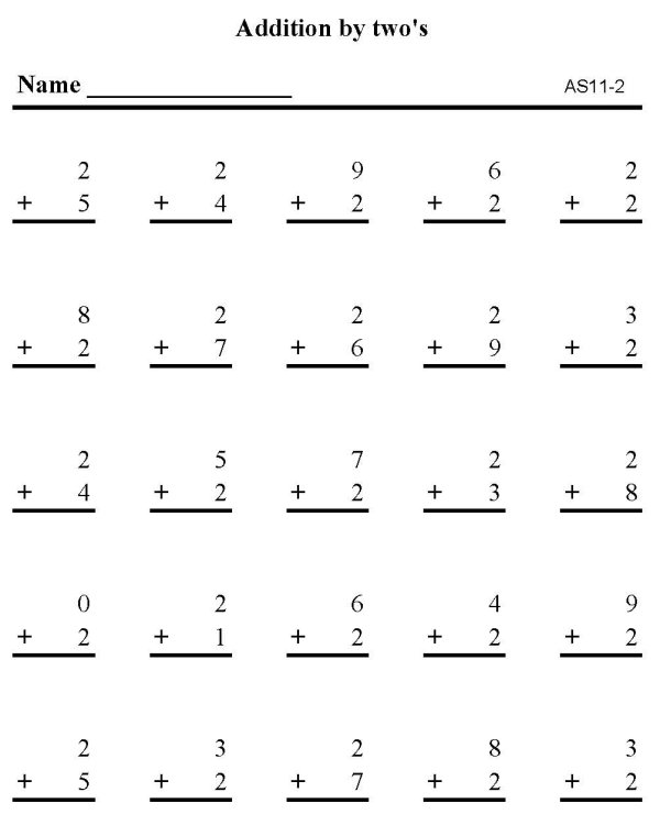 Printable addition sheet - math skills practice sheet