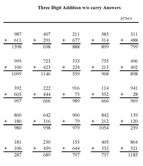 Printable addition sheet - math skills practice sheet