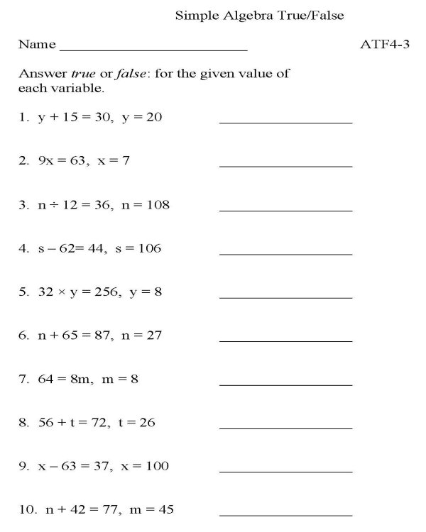 Free Printable Math Worksheets For 10th Grade