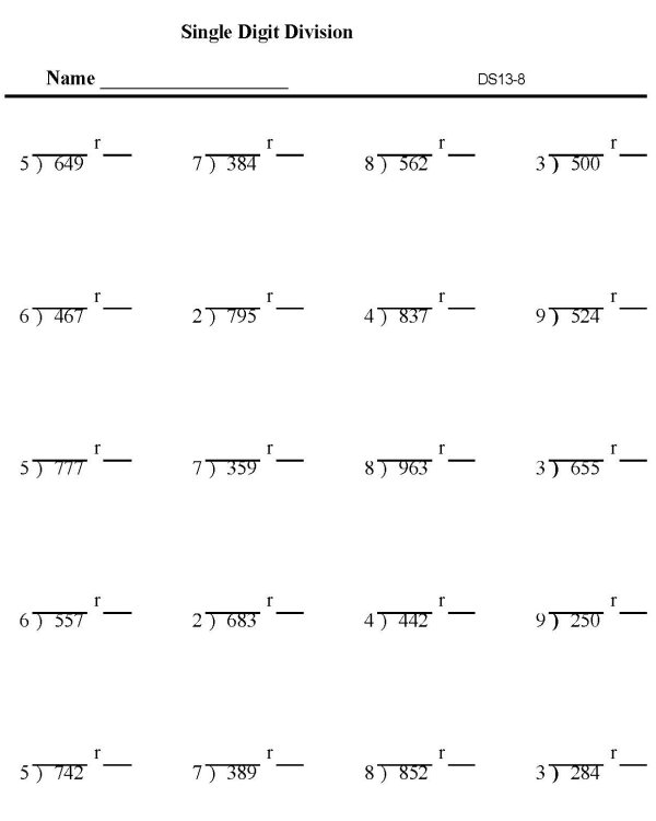  long division with remainder printable worksheets - job search drivers; 