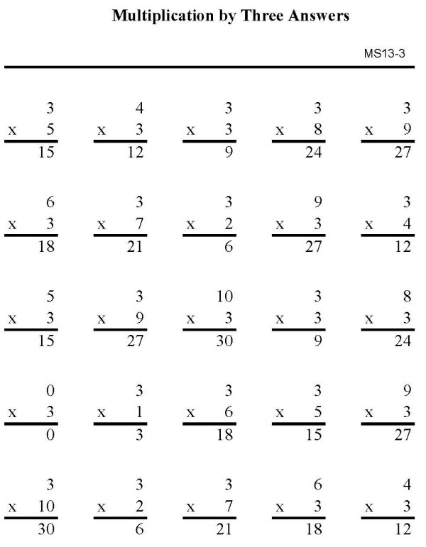 Printable multiplication sheet - math skills practice sheet