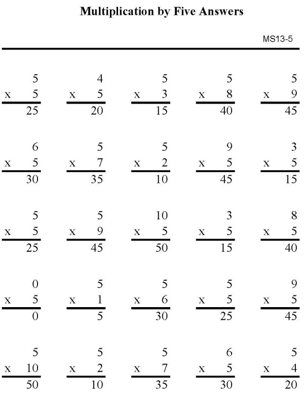 Printable multiplication sheet - math skills practice sheet