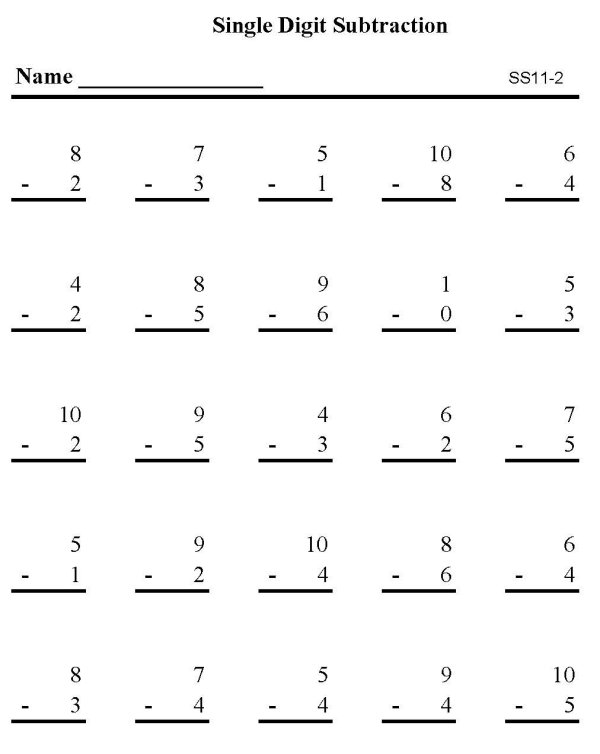 bluebonkers-printable-subtraction-sheet-subtraction-1-digit-numbers-p2